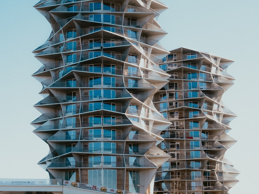 Fachada de edificio residencial moderno